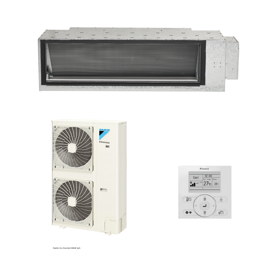 Daikin Inverter Ducted R32 16kW 1 Ph Set