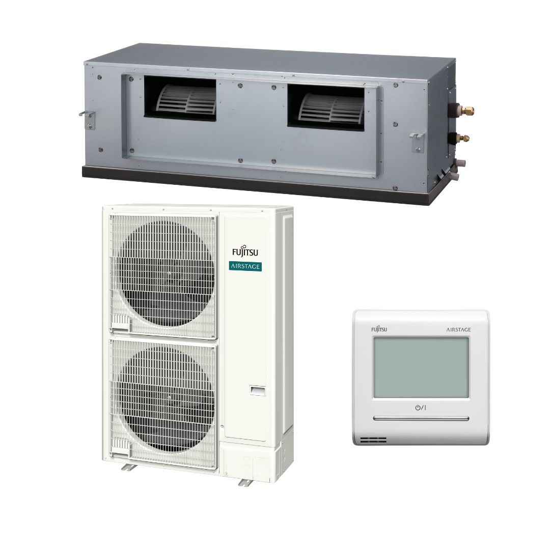 Fujitsu High Static In Ducted R32 15.5kW 1 Ph Set