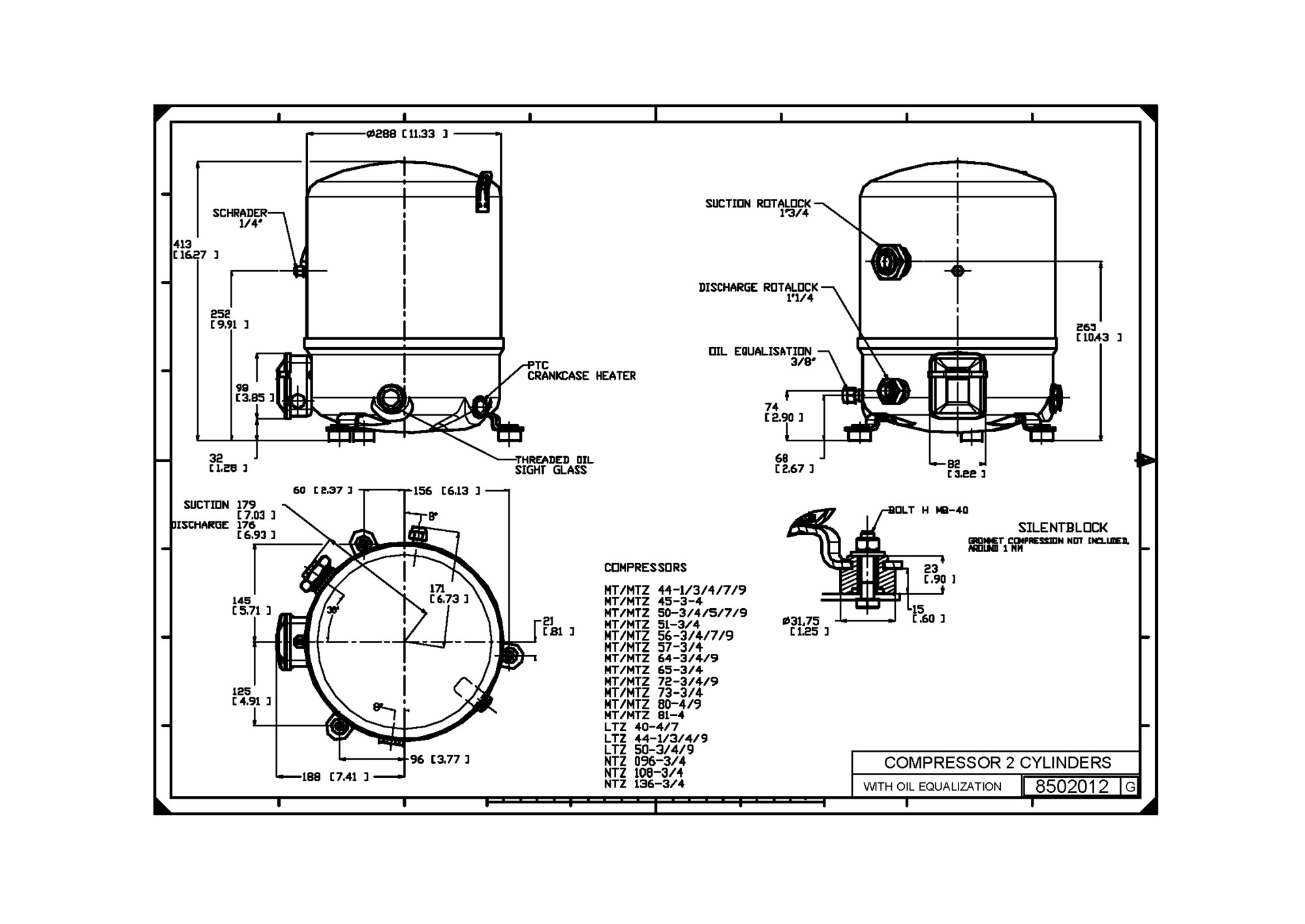 Maneurop Reciprocating Compressor  MTZ50-4VI