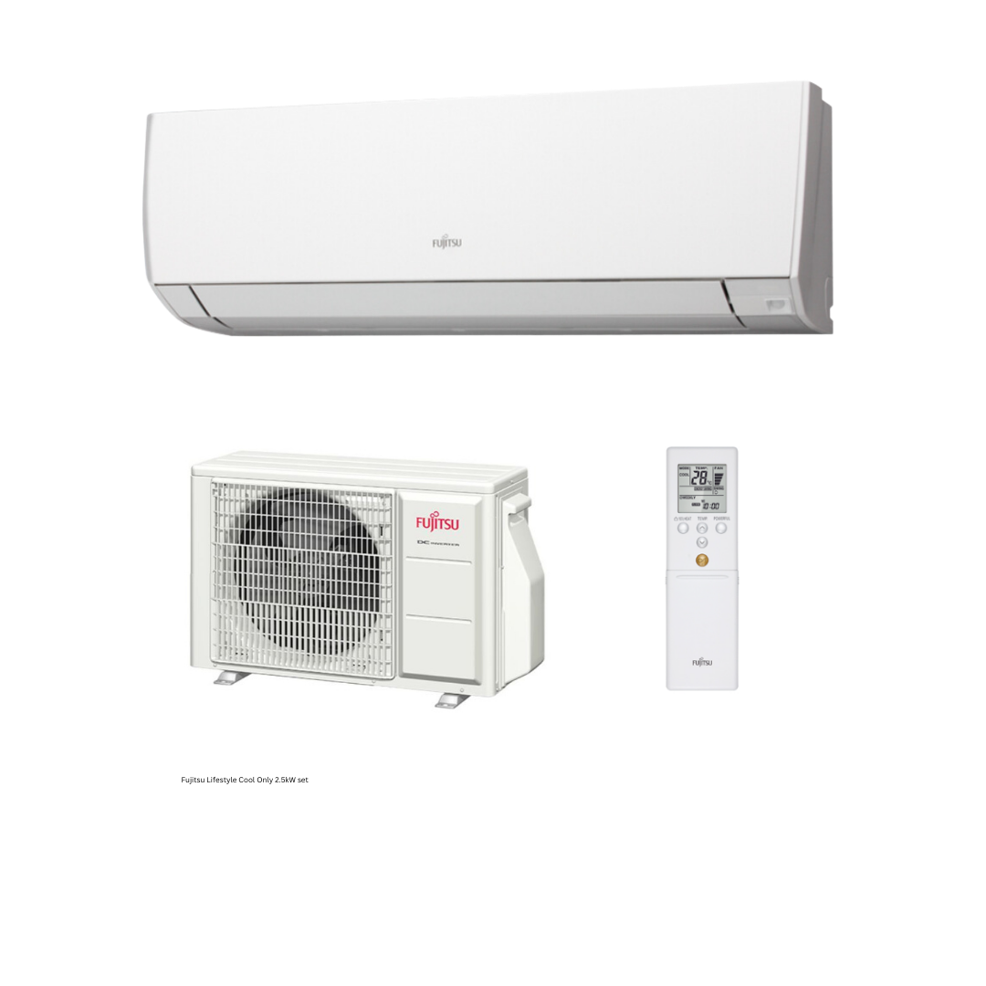 Fujitsu Lifestyle Range Cool Only R32 2.5kW Set