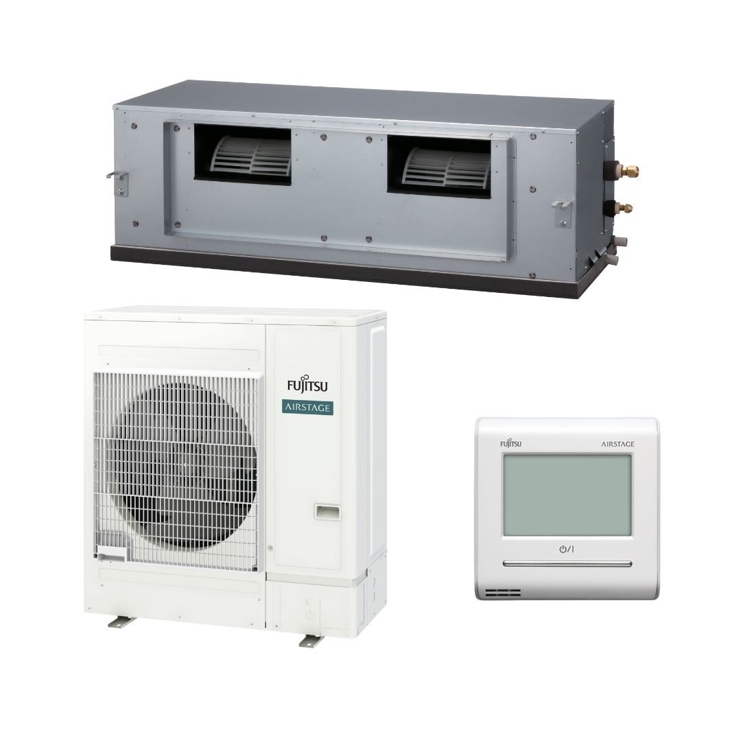 Fujitsu High Static Inv Ducted R32 12.5kW 1 Ph Set