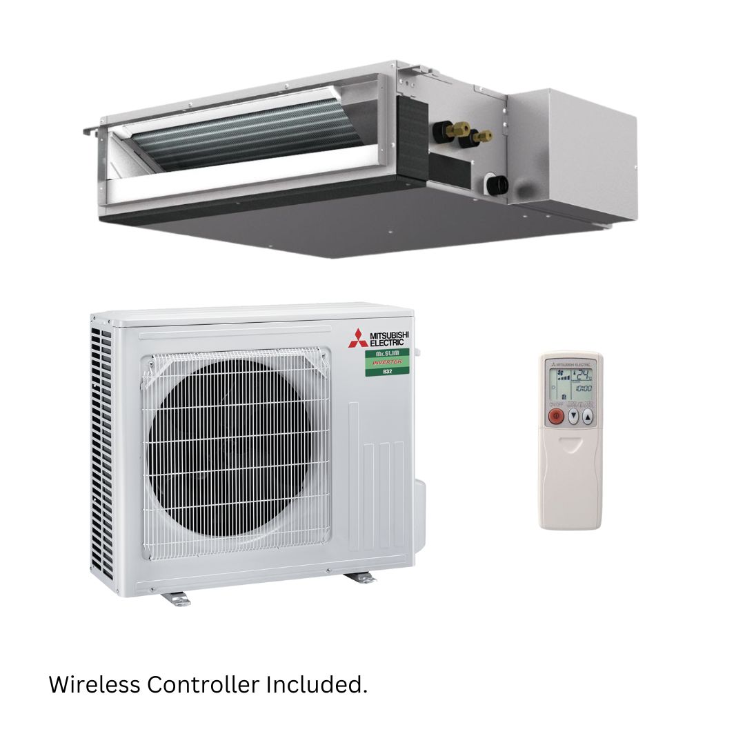 Mitsubishi Electric Mr Slim SEZ-M Inverter Bulkhead Ducted R32 3.5kW Wireless Set