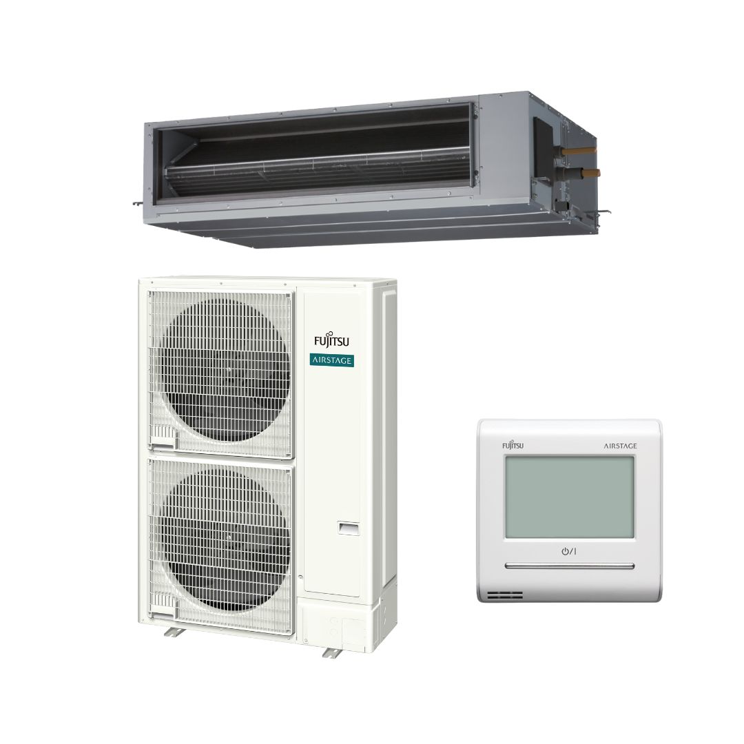 Fujitsu High Static Inv Ducted R32 16kW 1 Ph Set